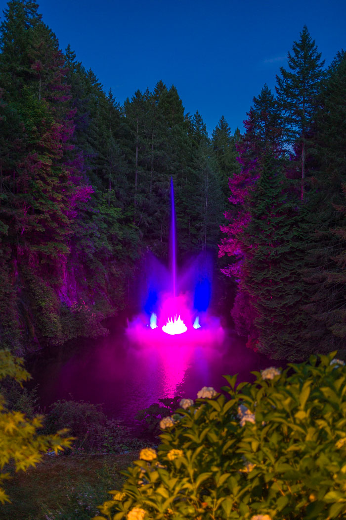 Buchart Gardens After Dark