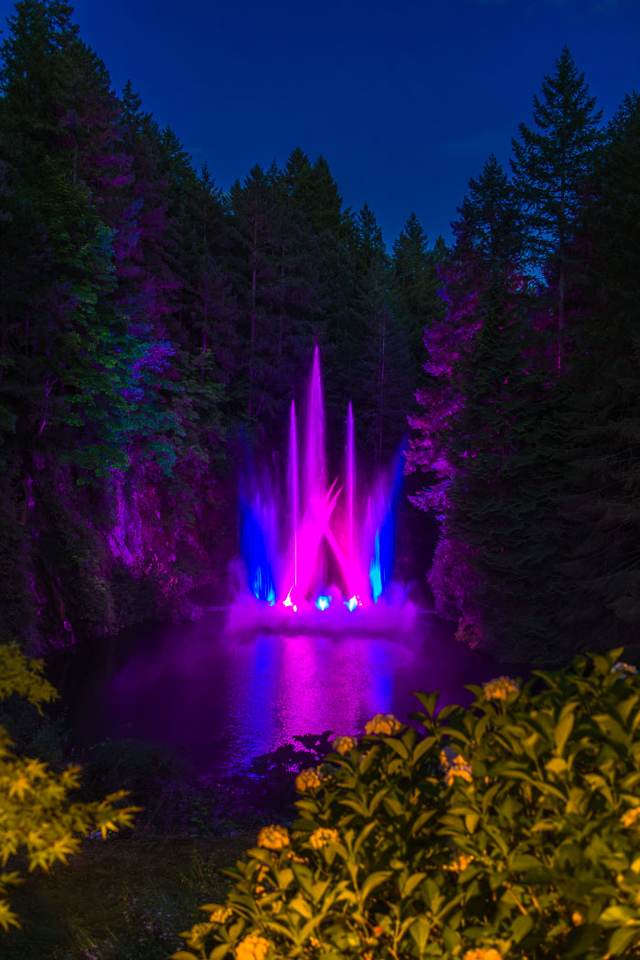 Buchart Gardens After Dark